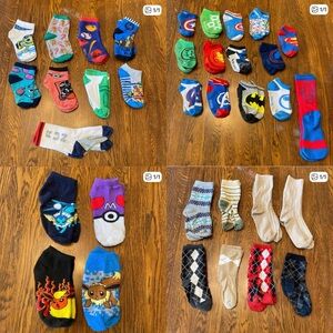 Boy’s Socks, shoe size 7-11